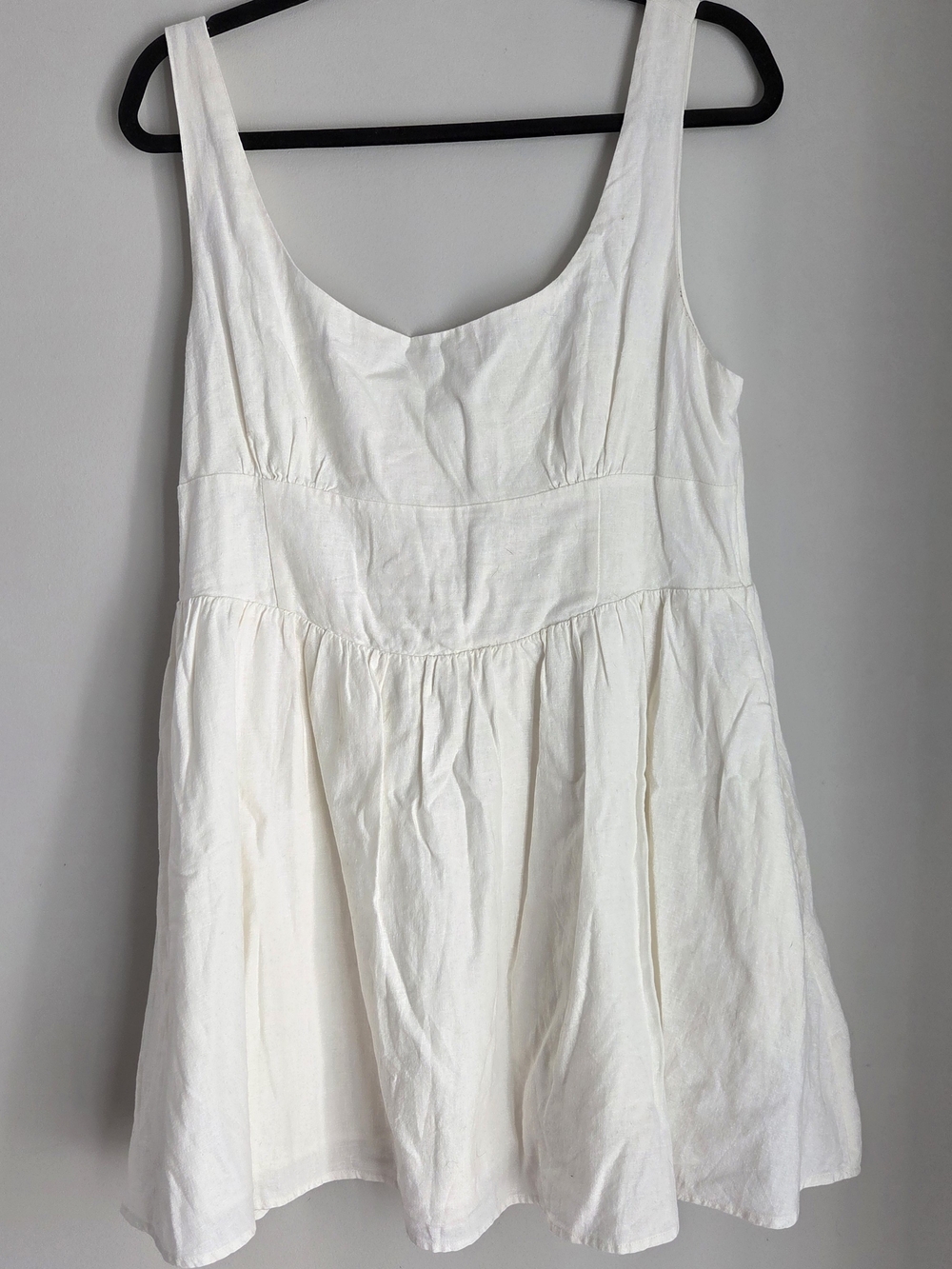 bp White Sleeveless Babydoll Dress